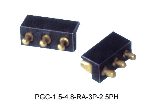 포고 공장 직접 판매 3 핀 3 p 커넥터 스프링 바늘 대형 전류 금도금 핀 PGC-1.5-4.8-RA-3P-2.5PH